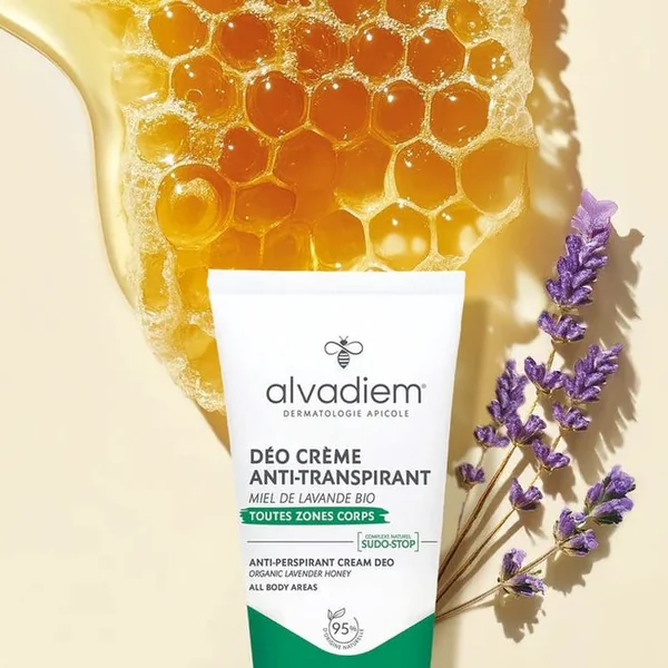 Déo Crème Anti -Transpirant au Miel de Lavande Bio - Tous Types de Peaux, 50ml