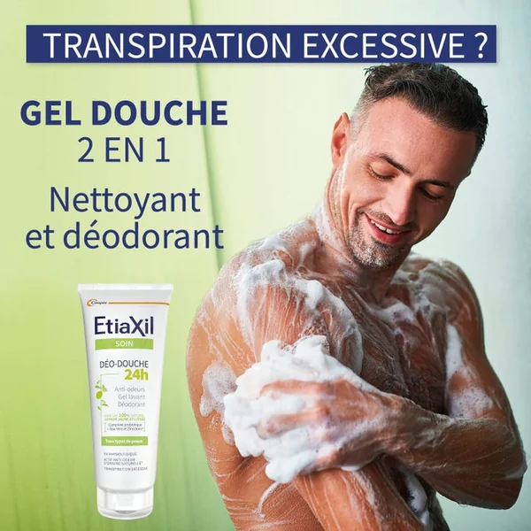 Déo-Douche 24h Gel Lavant Déodorant - Parfum Citron et Litsée, 200ml