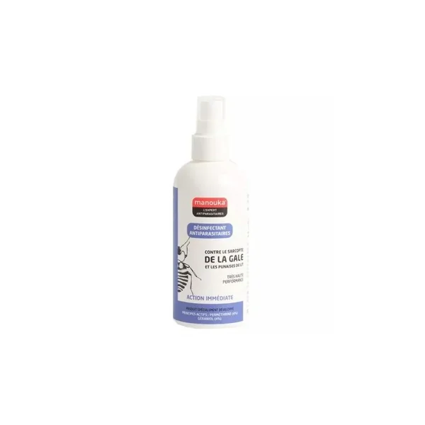 Désinfectant Antiparasitaire 🕷️ • Sarcopte de la Gale, Puces & Punaises de Lit • 200ml