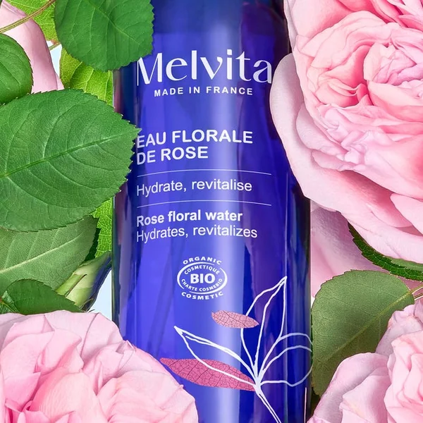 Eau Florale de Rose Bio - Visage et Corps - Tous Types de Peaux, 200ml