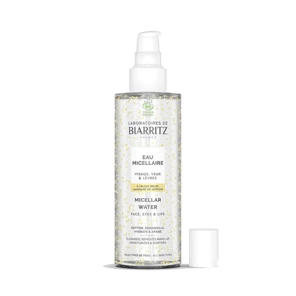 Eau Micellaire Bio - Visage, Yeux et Lèvres - Tous Types de Peaux, 200ml