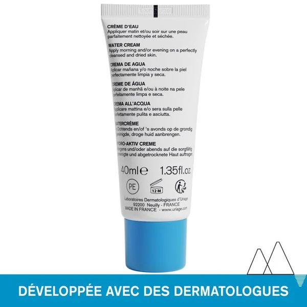 EAU THERMALE - Crème d'Eau Hydratante - Visage - Tous Types de Peaux, 40ml