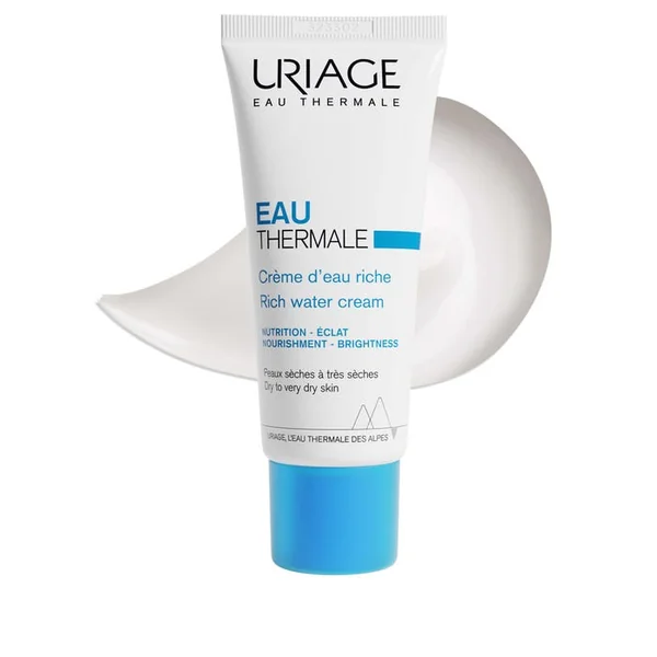 EAU THERMALE - Crème d'Eau Riche Hydratante et Nourrissante - Visage - Peaux Sèches à Très Sèches, 40ml