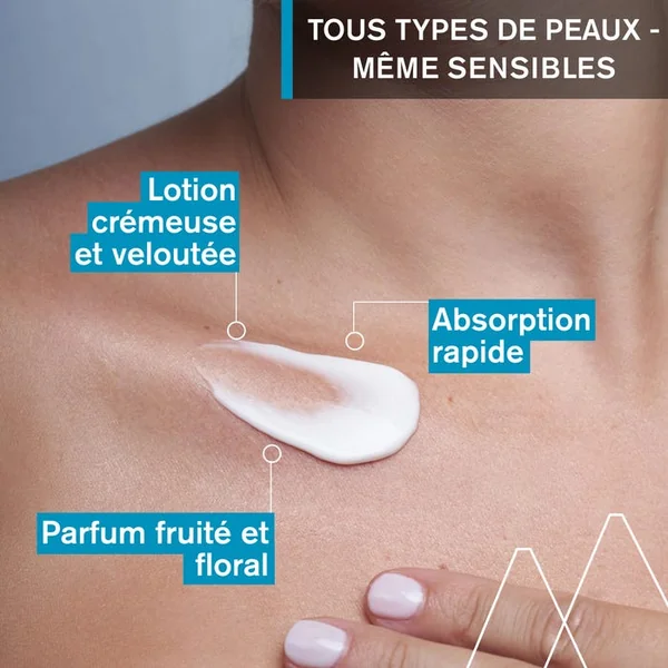 EAU THERMALE - Lait Velouté Hydratation 24H Effet Lissant - Corps - Peaux Sèches et Sensibles, 500ml