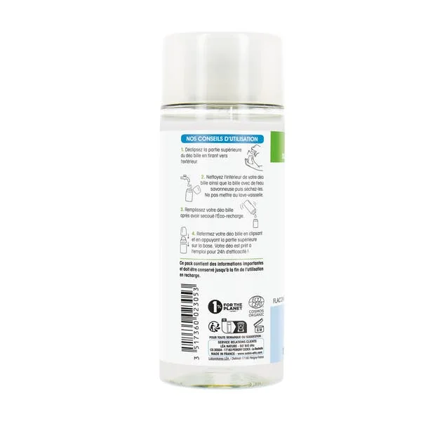 Eco Recharge, déo soin 24h, Jus d'Aloe Vera bio
