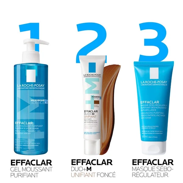 EFFACLAR DUO+M - Unifiant Soin Triple Correction Anti-Imperfections - Teinte Foncé, 40ml