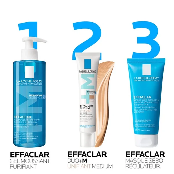 EFFACLAR DUO+M - Unifiant Soin Triple Correction Anti-Imperfections - Teinte Medium, 40ml
