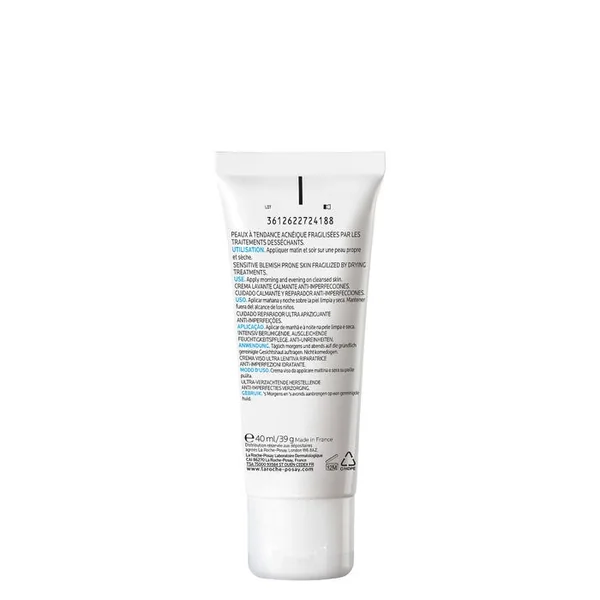 EFFACLAR H ISO-BIOME - Soin Réparateur Apaisant Anti-Marques Hydratant Longue Durée - Peaux Acnéiques, 40ml