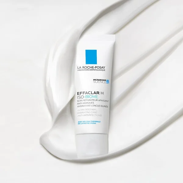 EFFACLAR H ISO-BIOME - Soin Réparateur Apaisant Anti-Marques Hydratant Longue Durée - Peaux Acnéiques, 40ml