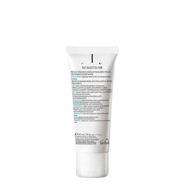 EFFACLAR H ISO-BIOME - Soin Réparateur Apaisant Anti-Marques Hydratant Longue Durée - Peaux Acnéiques, 40ml