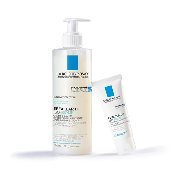 EFFACLAR H ISO-BIOME - Soin Réparateur Apaisant Anti-Marques Hydratant Longue Durée - Peaux Acnéiques, 40ml