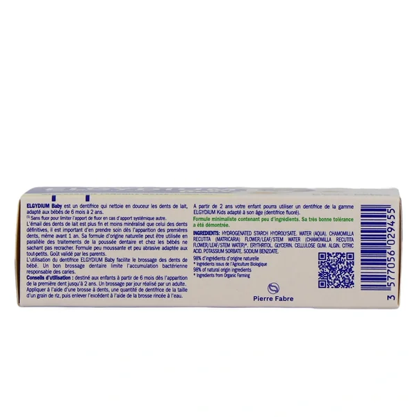 Elgydium Baby Dentifrice Bébé Bio