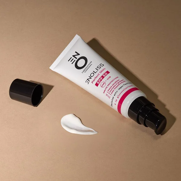 ENOLISS - Perfect Skin SPF50 - Emulsion Anti-Imperfections - Visage - Peaux Normales à Grasses, 30ml