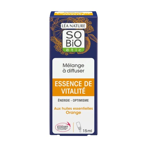 Essence de vitalité aux huiles essentielles d'orange