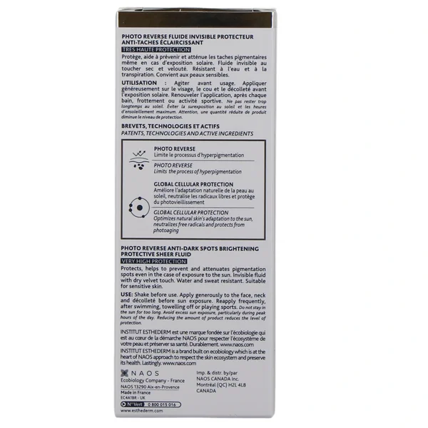 Esthederm Photo Reverse Fluide Solaire Invisible