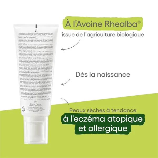EXOMEGA ALLERGO - Baume Emollient Anti-Grattage - Visage et Corps - Peaux Sèches à Tendance à l'Eczéma Atopique, 200ml