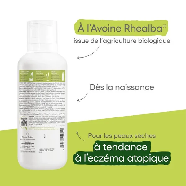 EXOMEGA CONTROL - Baume Émollient Anti-Grattage - Visage et Corps - Peaux Sèches à Tendance Atopique, 400ml
