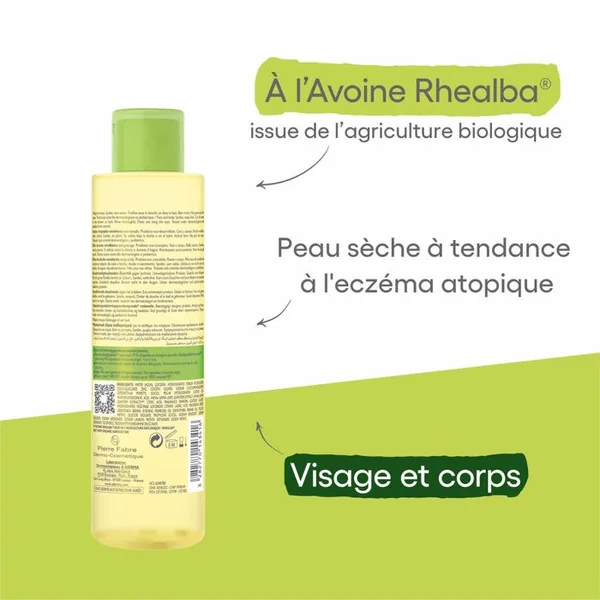 EXOMEGA CONTROL - Huile Lavante Émolliente Anti-Grattage - Visage et Corps - Peaux Sèches à Tendance Atopique, 200ml