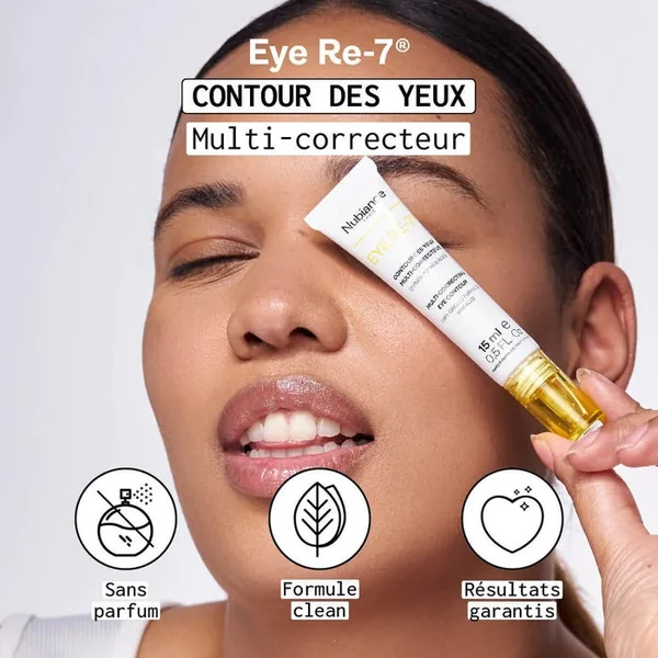 EYE RE-7 - Contour des Yeux Multi-Correcteur - Cernes, Poches et Rides - Tous Types de Peaux, 15ml