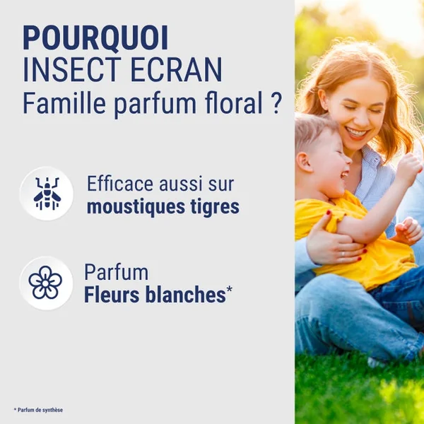 FAMILLE - Spray Anti-Moustiques - Dès 12 mois - Parfum Floral Fleurs Blanches, 100ml