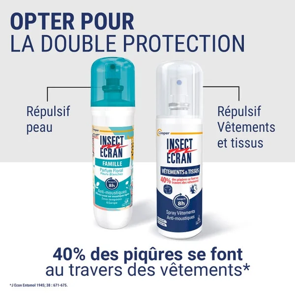FAMILLE - Spray Anti-Moustiques - Dès 12 mois - Parfum Floral Fleurs Blanches, 100ml