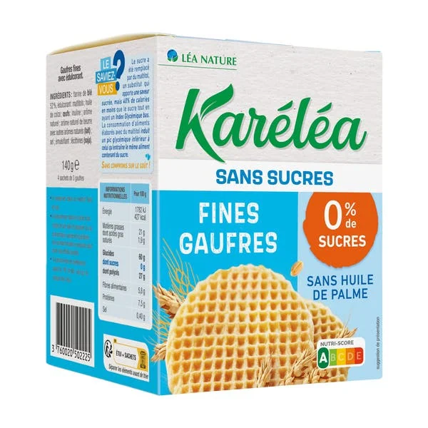 Fines gaufres sans sucres