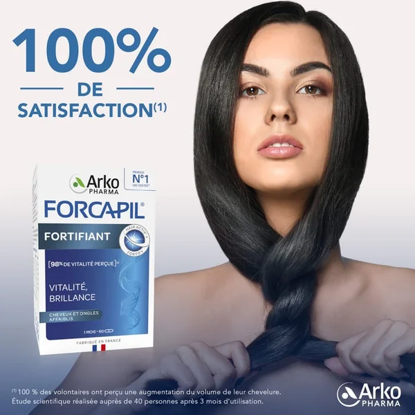 FORCAPIL - Cheveux et Ongles Fortifiant, 180 gélules + 60 gélules offertes