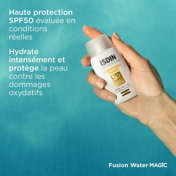 FOTOPROTECTOR - Fusion Water Magic Crème Solaire SPF50 - Visage - Tous Types de Peaux, 50ml