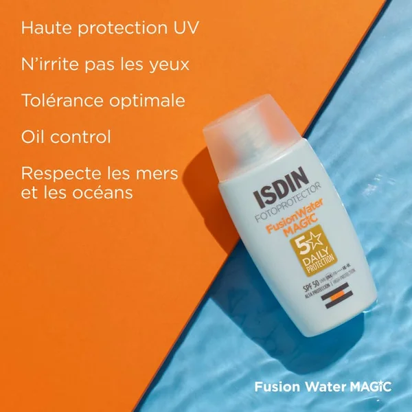FOTOPROTECTOR - Fusion Water Magic Crème Solaire SPF50 - Visage - Tous Types de Peaux, 50ml
