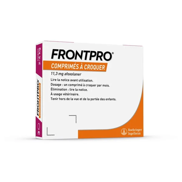 FRONTPRO - Antiparasitaires Chiens - De 2 à 4kg, 3 Unités