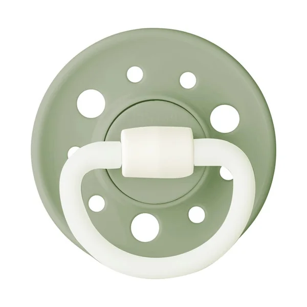 GAIA SPECIAL NUIT - Sucettes Forme Ronde - 0 à 6 Mois - Couleur Vert, 2 Unités
