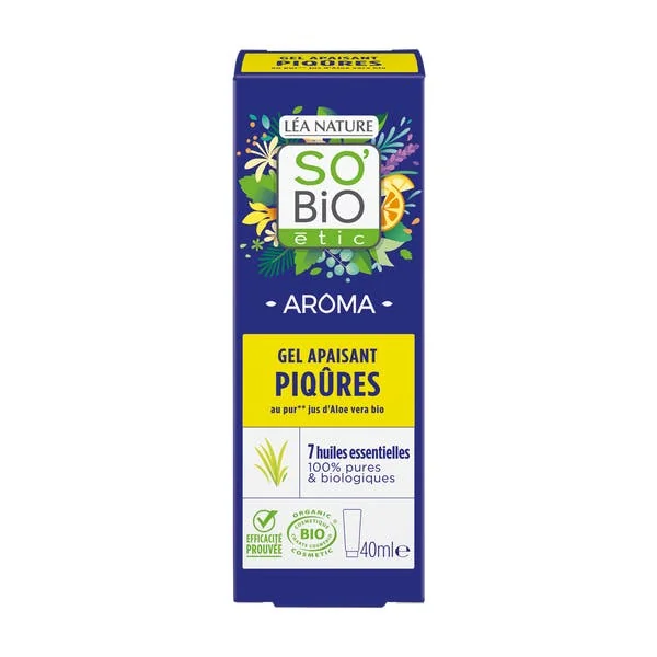 Gel apaisant piqûres au pur jus Aloe Vera + 7 huiles essentielles