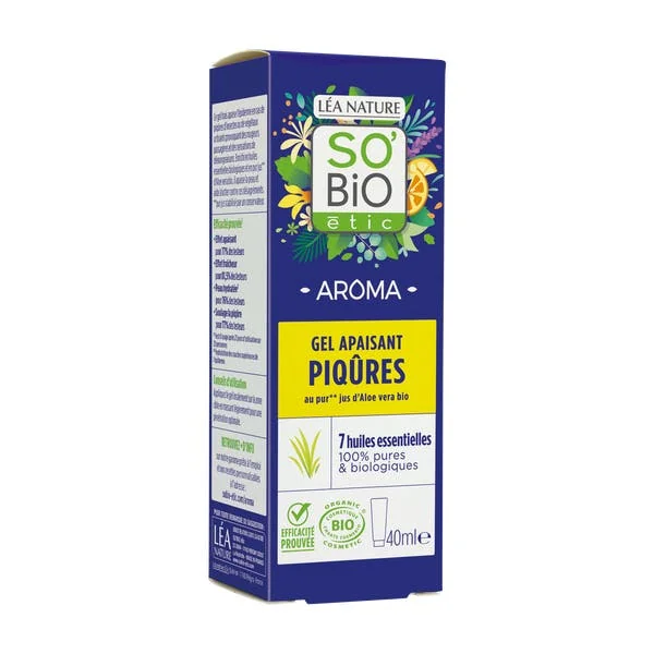 Gel apaisant piqûres au pur jus Aloe Vera + 7 huiles essentielles