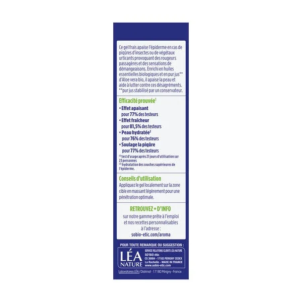 Gel apaisant piqûres au pur jus Aloe Vera + 7 huiles essentielles