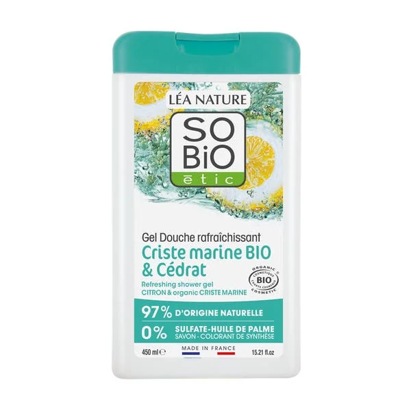 Gel douche rafraichissant, Criste Marine bio et Cédrat