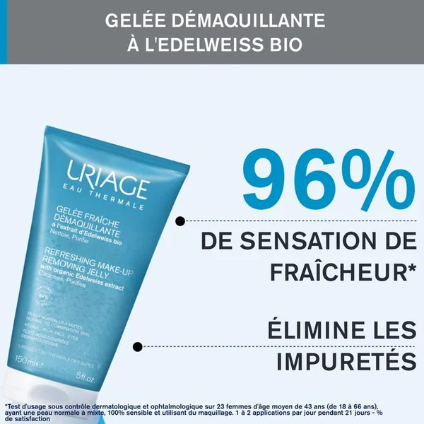 Gelée Fraîche Démaquillante - Visage et Yeux - Peaux Normales à Mixtes, 150ml