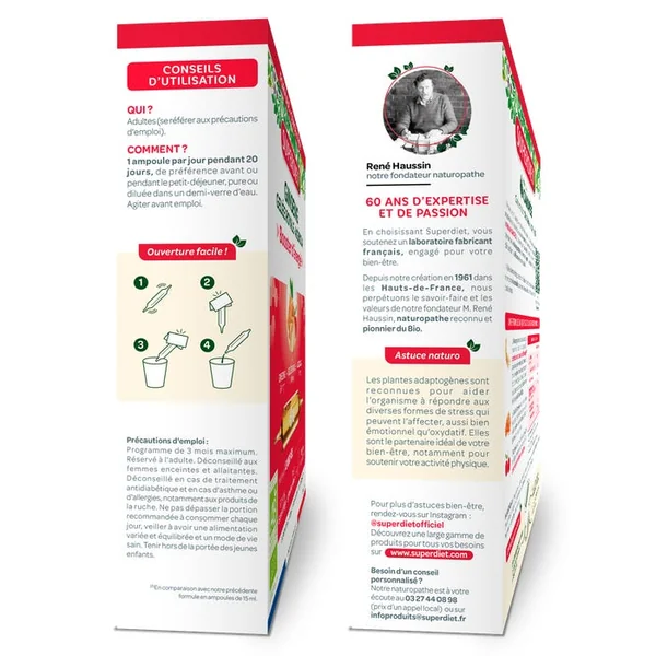 GINSENG GELÉE ROYALE ACÉROLA BIO - Booster d'Énergie, 20 Ampoules de 10ml