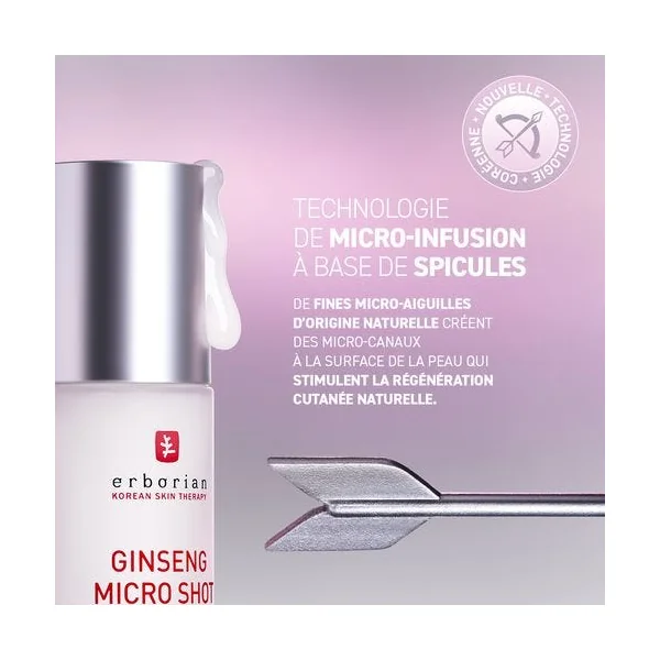 GINSENG MICRO SHOT - Sérum Micro-Infusion Retexturant 0.1% Starter - Tous Types de Peaux, 10ml