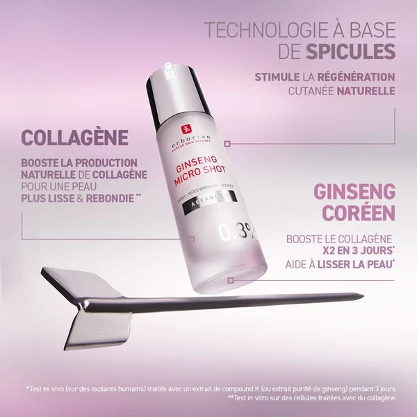 GINSENG MICRO SHOT - Sérum Micro-Infusion Retexturant 0.3% Advanced - Tous Types de Peaux, 30ml