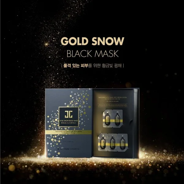 Gold Snow Black Mask