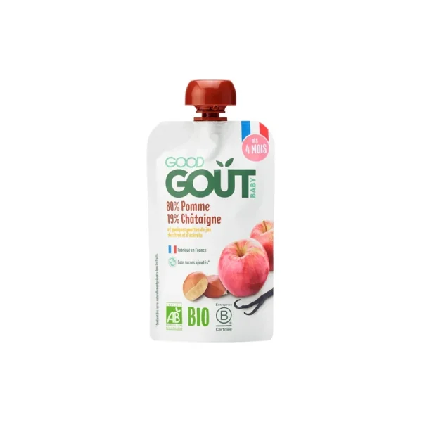Good Goût Pomme Châtaigne dès 4 Mois Bio 120 g