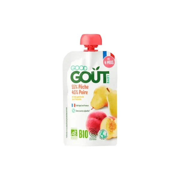 Good Goût Pêche Poire dès 4 Mois Bio 120 g