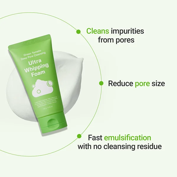 Green Tomato Deep Pore Cleansing Ultra Whipping Foam