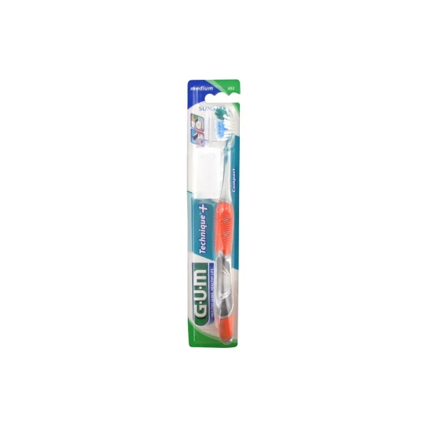 GUM Brosse à Dents Technique+ 493 - Couleur : Orange