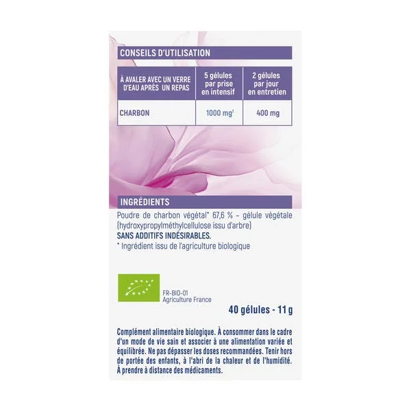 Gélule végétale Charbon actif