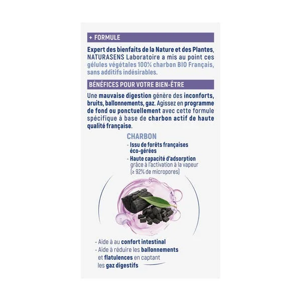Gélule végétale Charbon actif