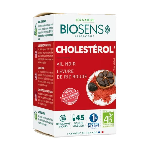 Gélule végétale Cholestérol - Ail Noir et Levure de riz rouge - bio