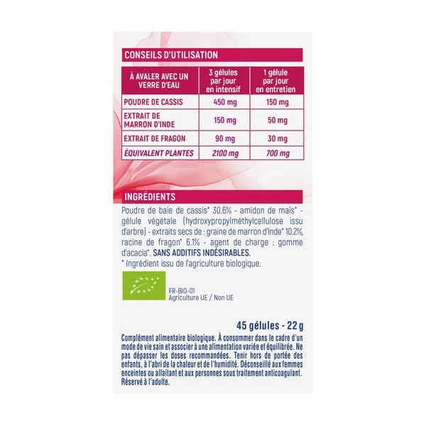 Gélule végétale Circulation Tonique - bio