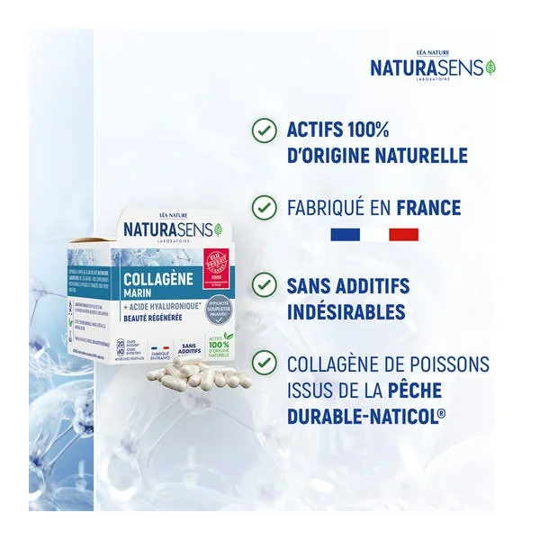 Gélule végétale Collagène marin + Acide Hyaluronique