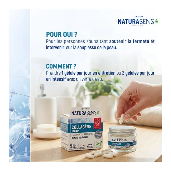 Gélule végétale Collagène marin + Acide Hyaluronique